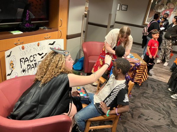 Kids visited different stations to get their faces painted and to trick or treat for candy.