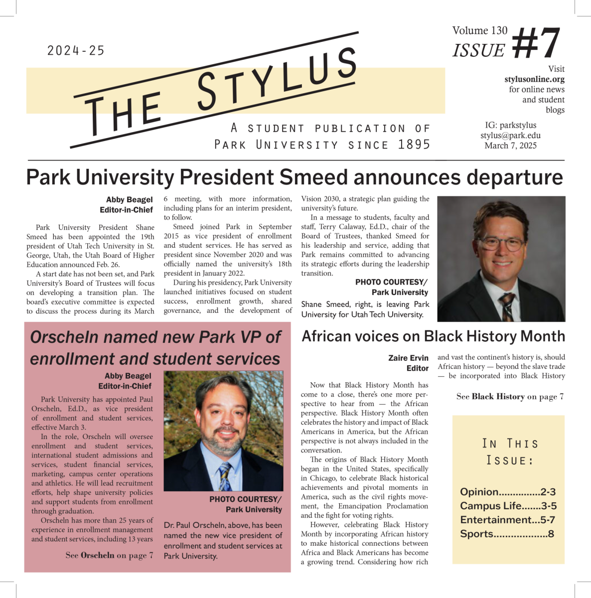 The Stylus - Volume 130 Issue 7 - March 7, 2025